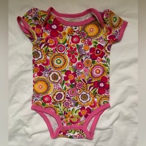 Vera Bradley Baby Onesie 3-6 months. Bright floral design.